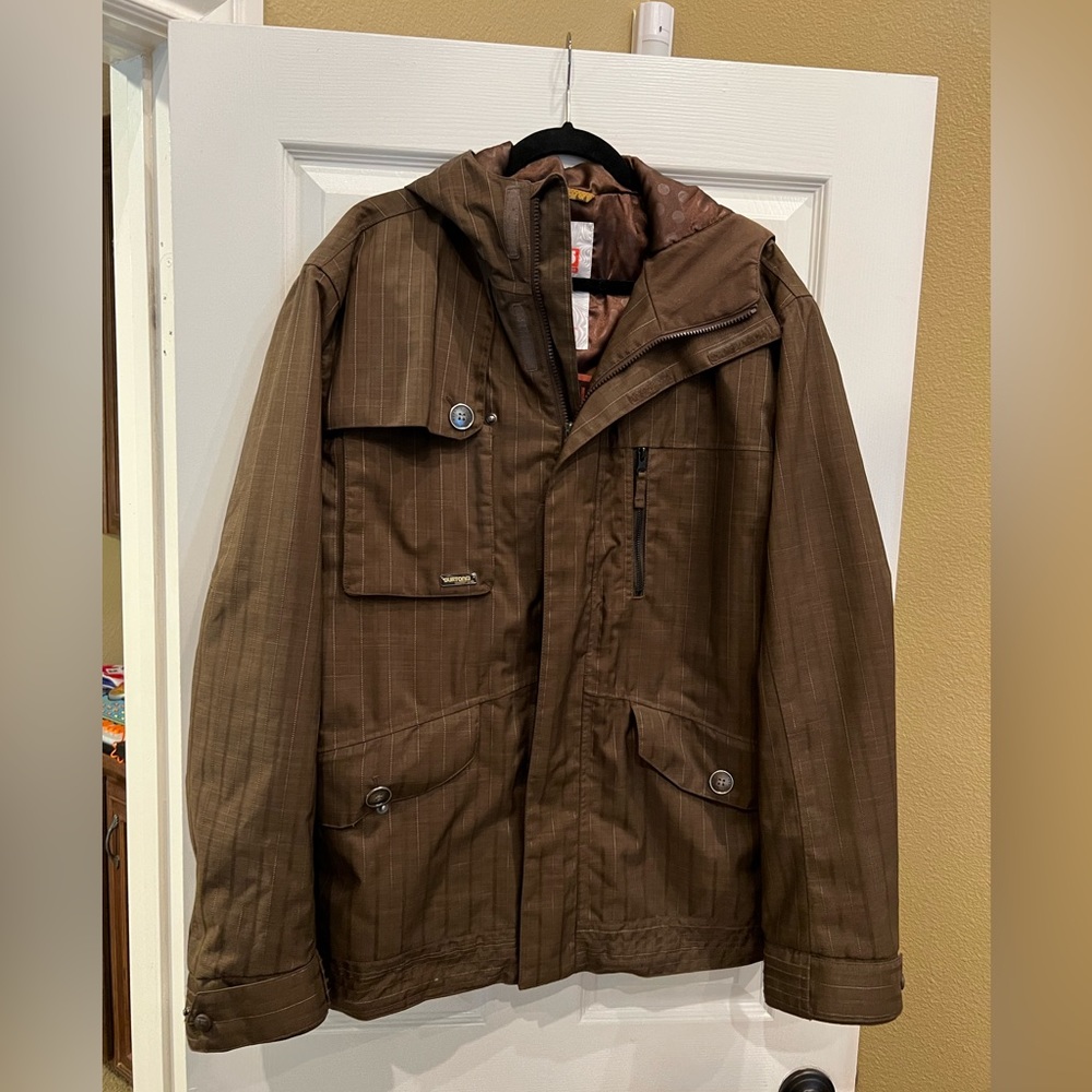 Burton brown snowboard jacket- great condition. Size L